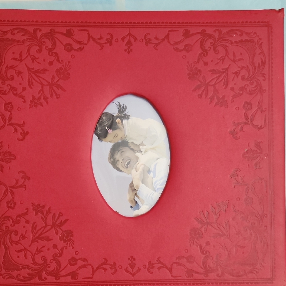 Red Embossed Photo Album